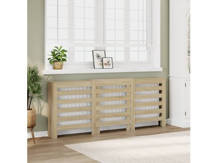 vidaXL Kryt na radiátor dub sonoma 205x21,5x83,5 cm kompozitné drevo