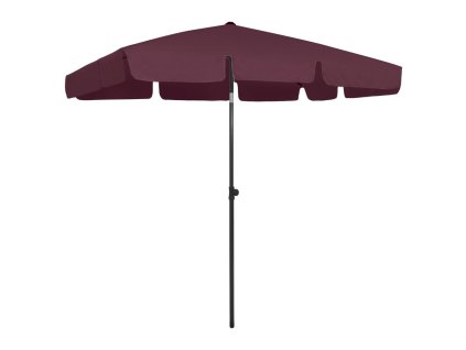 vidaXL Plážový slnečník, bordový 200x125 cm