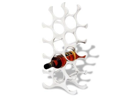 vidaXL Stojan na víno na 15 fliaš, strieborný, hliníkový