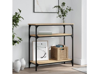 vidaXL Konzolový stolík dub sonoma 75x29x75 cm kompozitné drevo