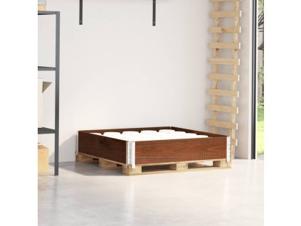 vidaXL Paletová ohrádka hnedá 100x100 cm borovicový masív