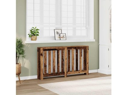 vidaXL Kryt na radiátor staré drevo 149x20x82 cm kompozitné drevo