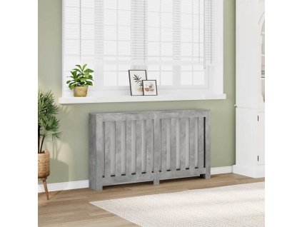 vidaXL Kryt na radiátor betónovosivý 149x20x82 cm kompozitné drevo