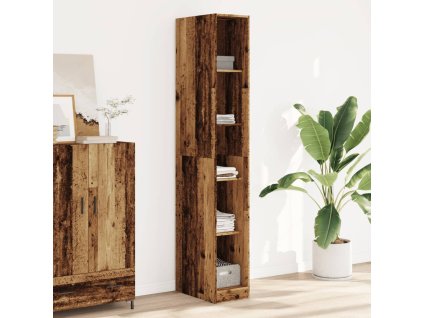 vidaXL Šatník staré drevo 30x50x200 cm kompozitné drevo