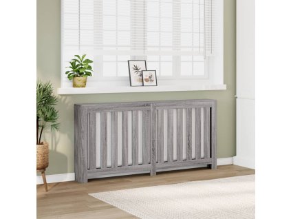 vidaXL Kryt na radiátor sivý sonoma 175x20x82 cm kompozitné drevo