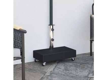 vidaXL Stojan na slnečník čierny 45x25x8 cm žula