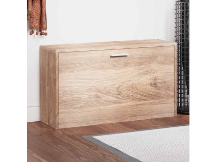 vidaXL Lavica na topánky, dubová 80x24x45 cm