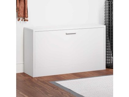 vidaXL Lavica na topánky, biela 80x24x45 cm