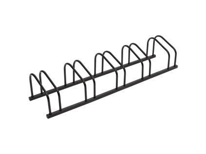 vidaXL Stojan na 5 bicyklov čierny oceľ