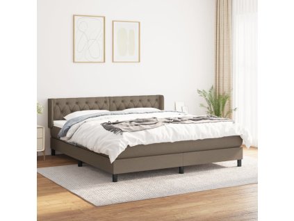 vidaXL Posteľný rám boxspring s matracom sivohned 160x200 cm látka