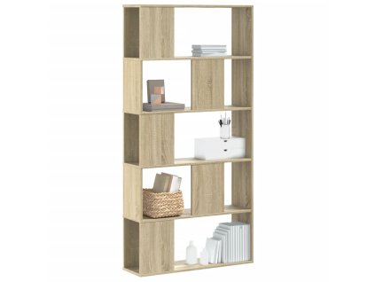 vidaXL Knižnica 5 políc dub sonoma 80,5x23,5x162,5 cm kompozitné drevo
