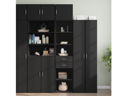 vidaXL Úložná skrinka čierna 45x42,5x225 cm kompozitné drevo