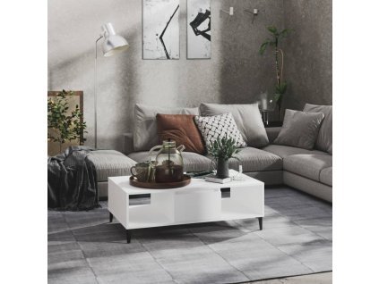 vidaXL Konferenčný stolík, biely 103,5x60x35 cm, kompozitné drevo