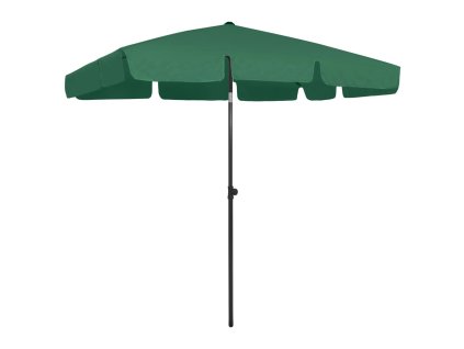 vidaXL Plážový slnečník, zelený 200x125 cm