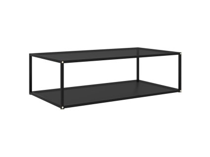 vidaXL Konferenčný stolík, čierny 120x60x35 cm, tvrdené sklo