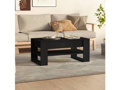 vidaXL Konferenčný stolík čierny 102x55x45 cm spracované drevo