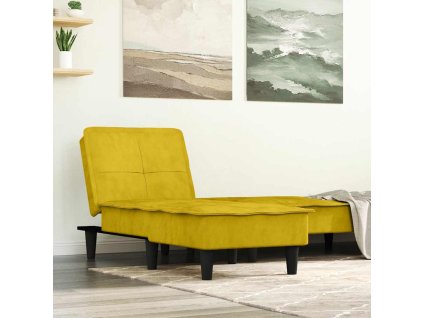 vidaXL Leňoška žltá zamatová