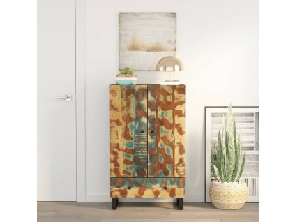 vidaXL Komoda so zásuvkou 60x33x100 cm recyklovaný masív a železo