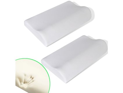 Ortopedický vankúš z pamäťovej peny, 2 ks