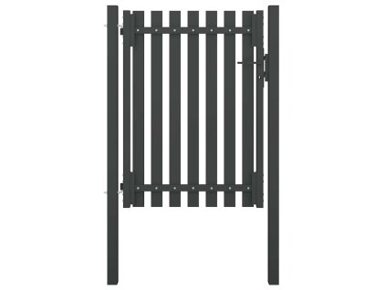 vidaXL Záhradná brána k plotu z ocele 100x125 cm antracitová