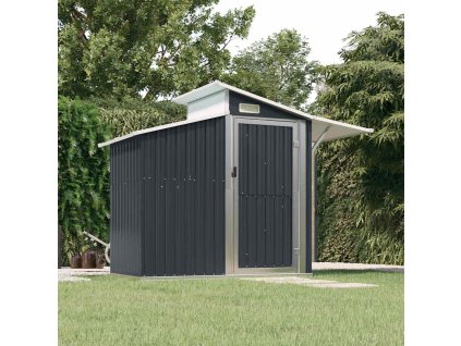 vidaXL Záhradná kôlňa antracitová 270x130x208,5 cm pozinkovaná oceľ