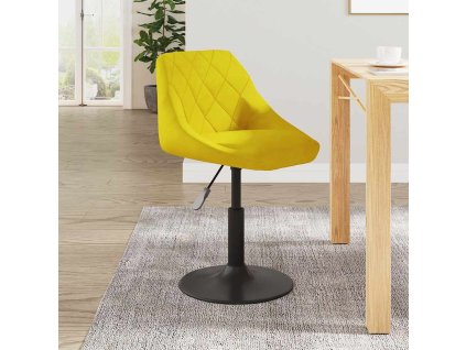 vidaXL Barová stolička horčicovo-žltá zamatová