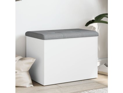 vidaXL Úložná lavica biela 62x42x45 cm, umelé drevo