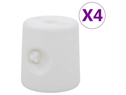 vidaXL Závažie na altánok 4 ks PE biele