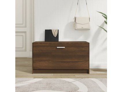 vidaXL Lavica na topánky hnedý dub 80x24x45 cm spracované drevo