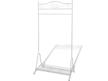Biely oceľový vešiak na oblečenie vidaXl