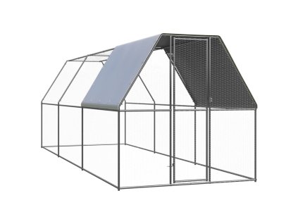 vidaXL Vonkajšia klietka pre sliepky 2x6x2 m pozinkovaná oceľ
