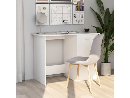 vidaXL Písací stôl, biely 100x50x76 cm, kompozitné drevo