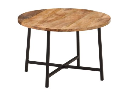 vidaXL Konferenčný stolík 54x54x35 cm mangovníkový masív a železo