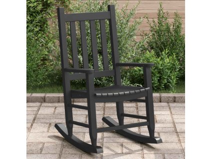 vidaXL Hojdacie kreslo pre deti čierne topoľový masív