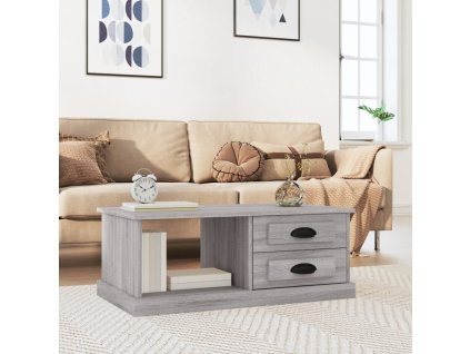 vidaXL Konferenčný stolík sivý dub sonoma 90x50x35 kompozitné drevo