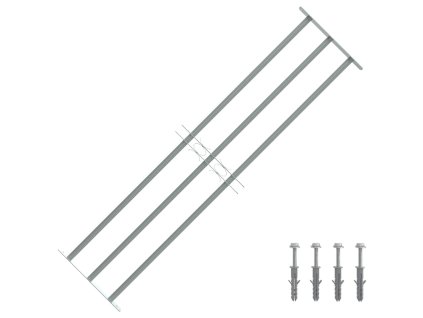 Nastaviteľná bezpečnostná okenná mreža s 3 priečkami 1000-1500 mm