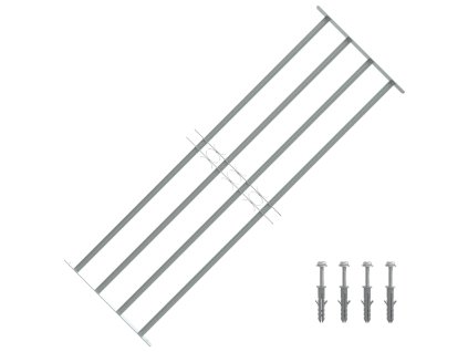 Nastaviteľná bezpečnostná okenná mreža so 4 priečkami 1000-1500 mm
