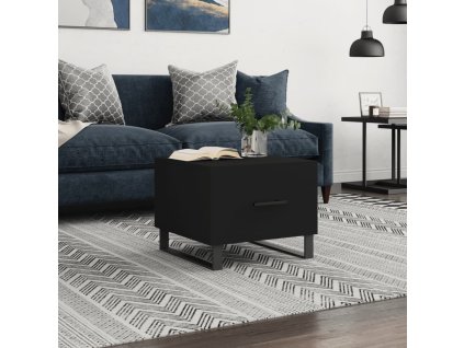 vidaXL Konferenčný stolík čierny 50x50x40 cm spracované drevo