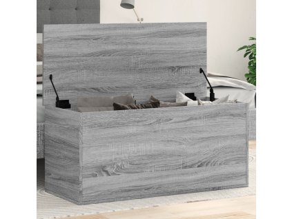 vidaXL Úložný box sivý sonoma 100x42x46 cm kompozitné drevo
