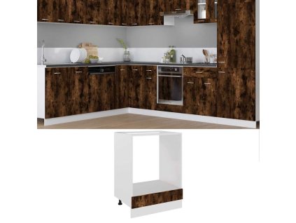 vidaXL Skrinka na sporák “Riga” dymový dub 60x46x81,5 cm