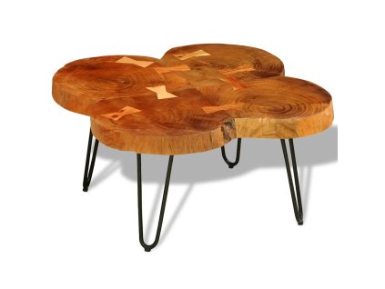 vidaXL Konferenčný stolík 35 cm, 4 kmene, drevený masív akácia