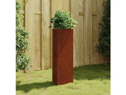 vidaXL Záhradný kvetináč 30x26x75 cm korténová oceľ