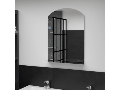 vidaXL Nástenné zrkadlo s poličkou 50x70 cm, tvrdené sklo