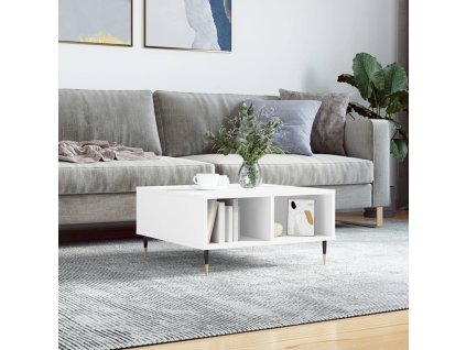 vidaXL Konferenčný stolík biely 60x60x30 cm kompozitné drevo