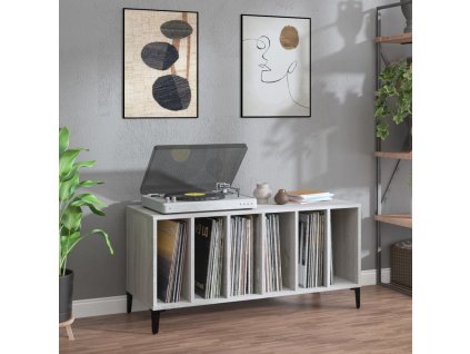 vidaXL Skrinka na platne sivá sonoma 100x38x48 cm kompozitné drevo