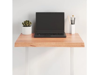 vidaXL Stolová doska svetlohnedá 60x50x(2-4)cm ošetrený masív hrany