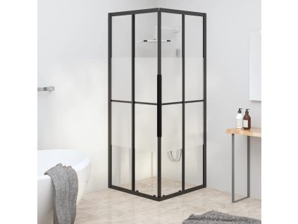 vidaXL Sprchovací kút polomatný ESG 80x80x180 cm čierny