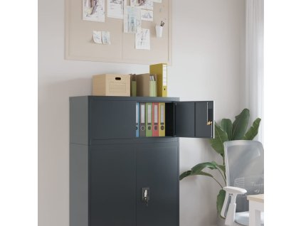 vidaXL Kartotéka antracitová 90x40x40 cm oceľová