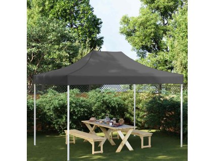 vidaXL Strecha na párty stan 4,5x3 m, antracitová 270 g/m²