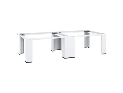 vidaXL Dvojitý podstavec pod práčku a sušičku, biely